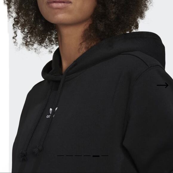 Adidas NWOT Essential Black Fleece Hoodie XS - Picture 4 of 11